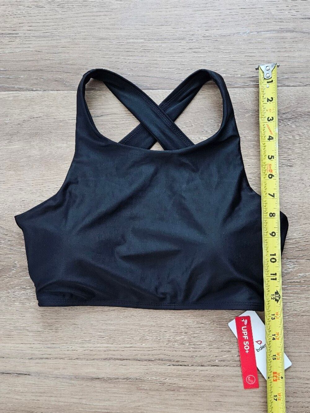 Baleaf Black Scoop Neck Cross-Back Sports Bra Size 34 - Picture 2 of 10